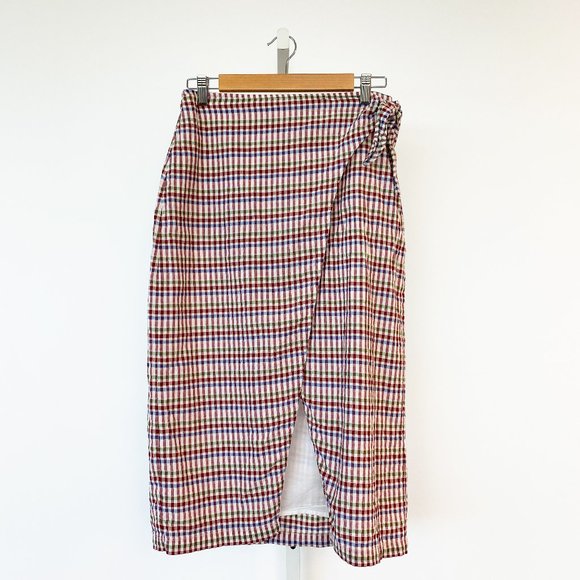 Madewell Dresses & Skirts - Madewell Sarong Midi Skirt in Rainbow Gingham
